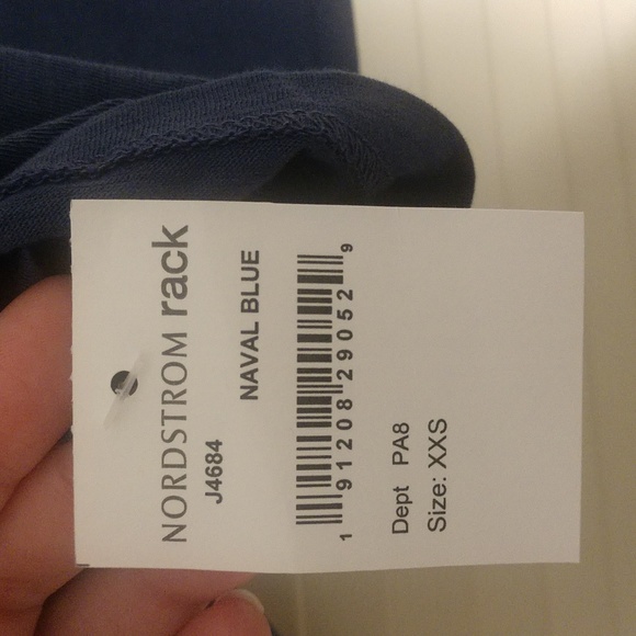 NWT Madewell XXS Long Sleeve Crew Neck Pocket Tee Naval Blue - Picture 7 of 7